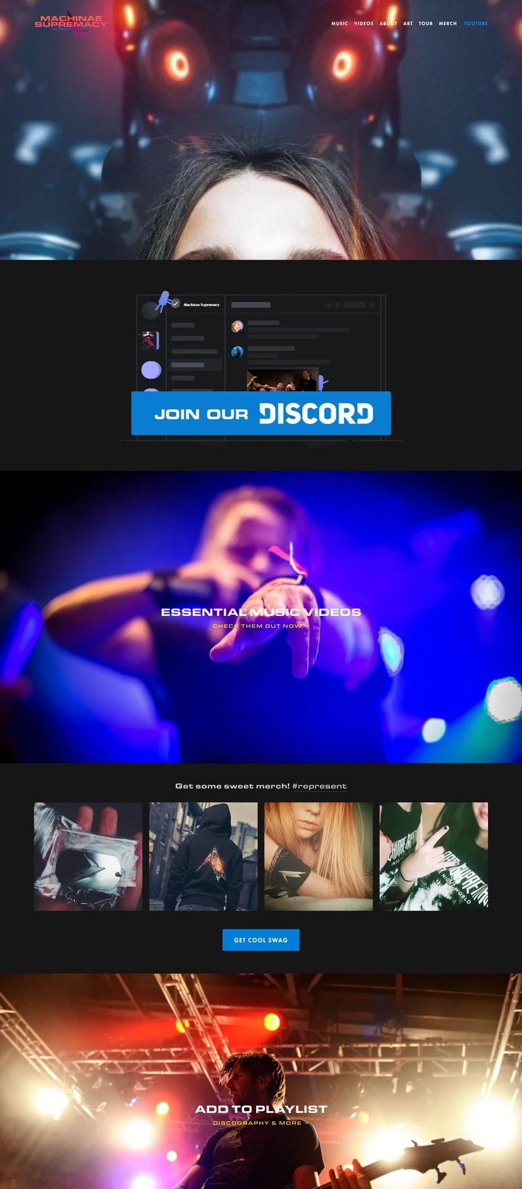 Screenshot 2 of Machinae Supremacy (Example Squarespace Music Producer Website)
