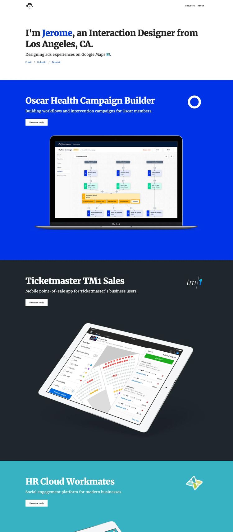Screenshot 2 of Jerome Villagracia (Example Squarespace Developer Tools Website)