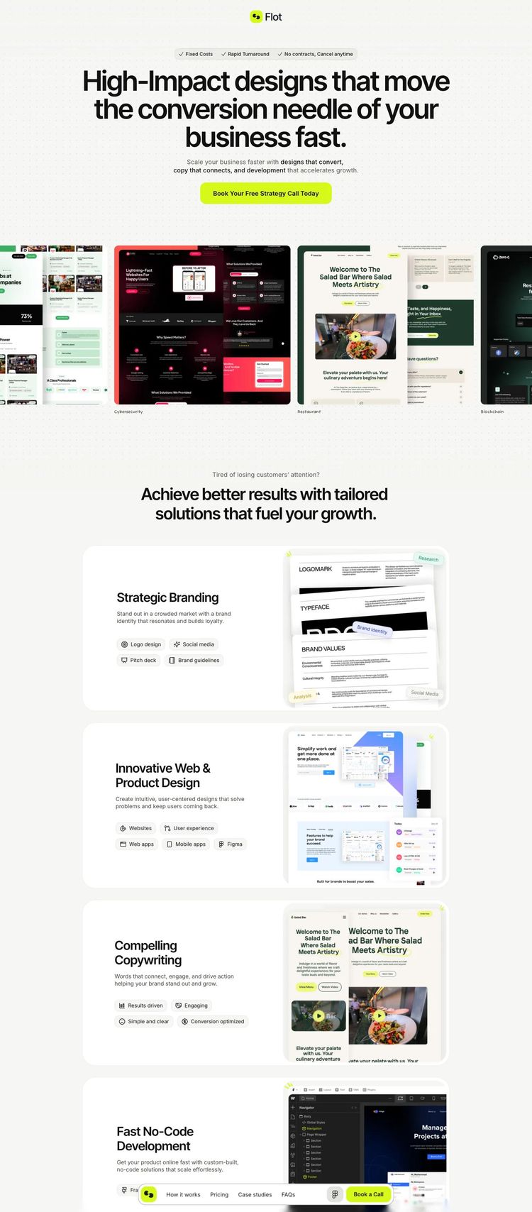 Screenshot 2 of Flot Agency (Example Framer Design Agency/Studio Website)