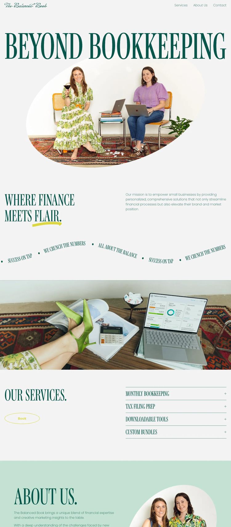 Screenshot 2 of My Balanced Book (Example Squarespace Accountant/Tax Services Website)