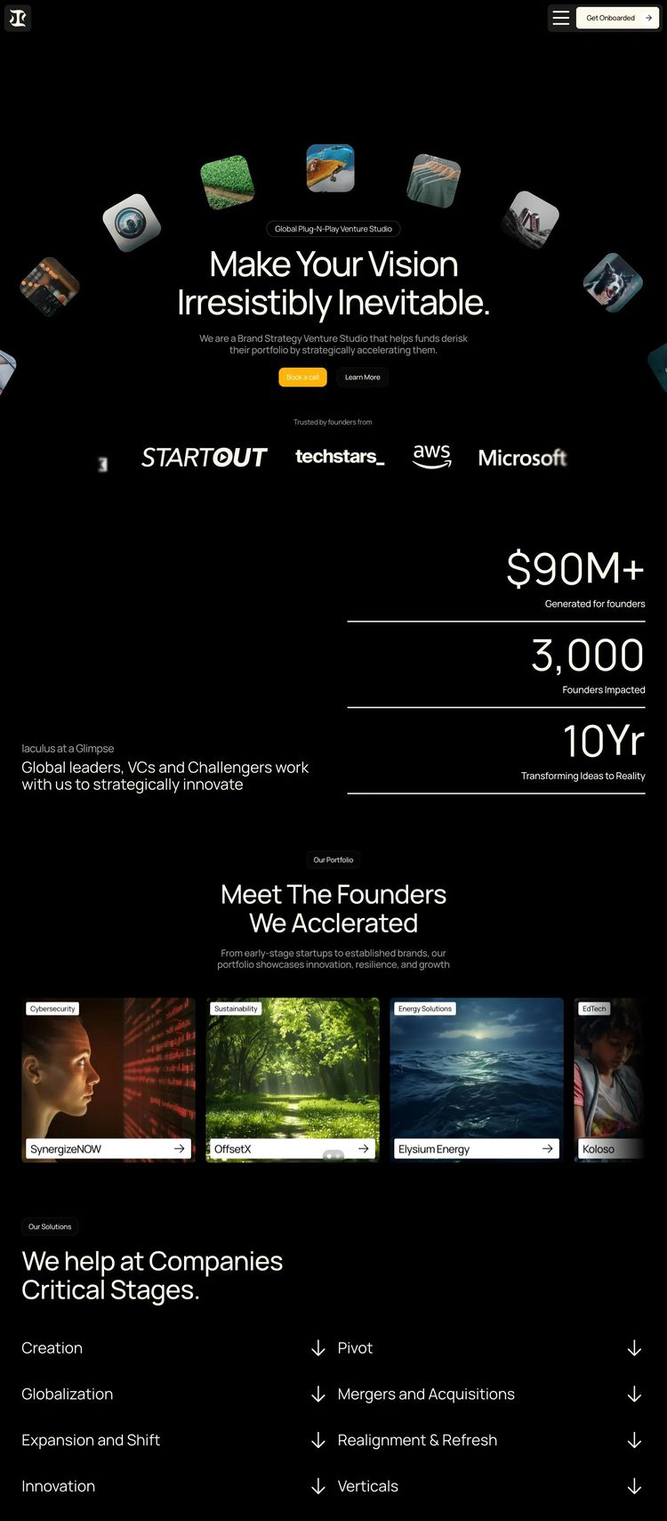 Screenshot 2 of Iaculus (Example Framer Business Consultant Website)