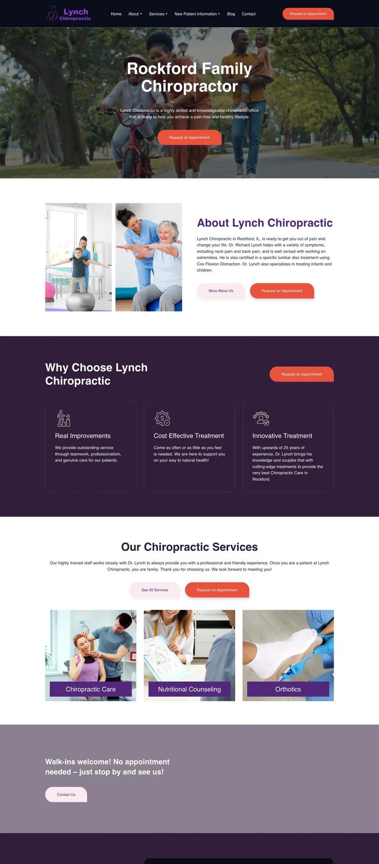 Screenshot 2 of Lynch Chiropractic (Example undefined Chiropractor Website)