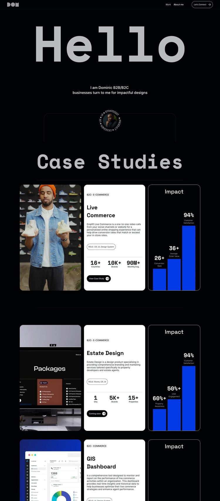 Screenshot 2 of iamDachon (Example Framer Design Agency/Studio Website)