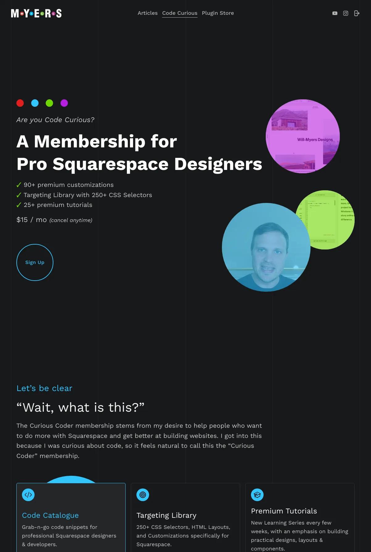 Screenshot 3 of Will-Myers (Example Squarespace Ecommerce Website)