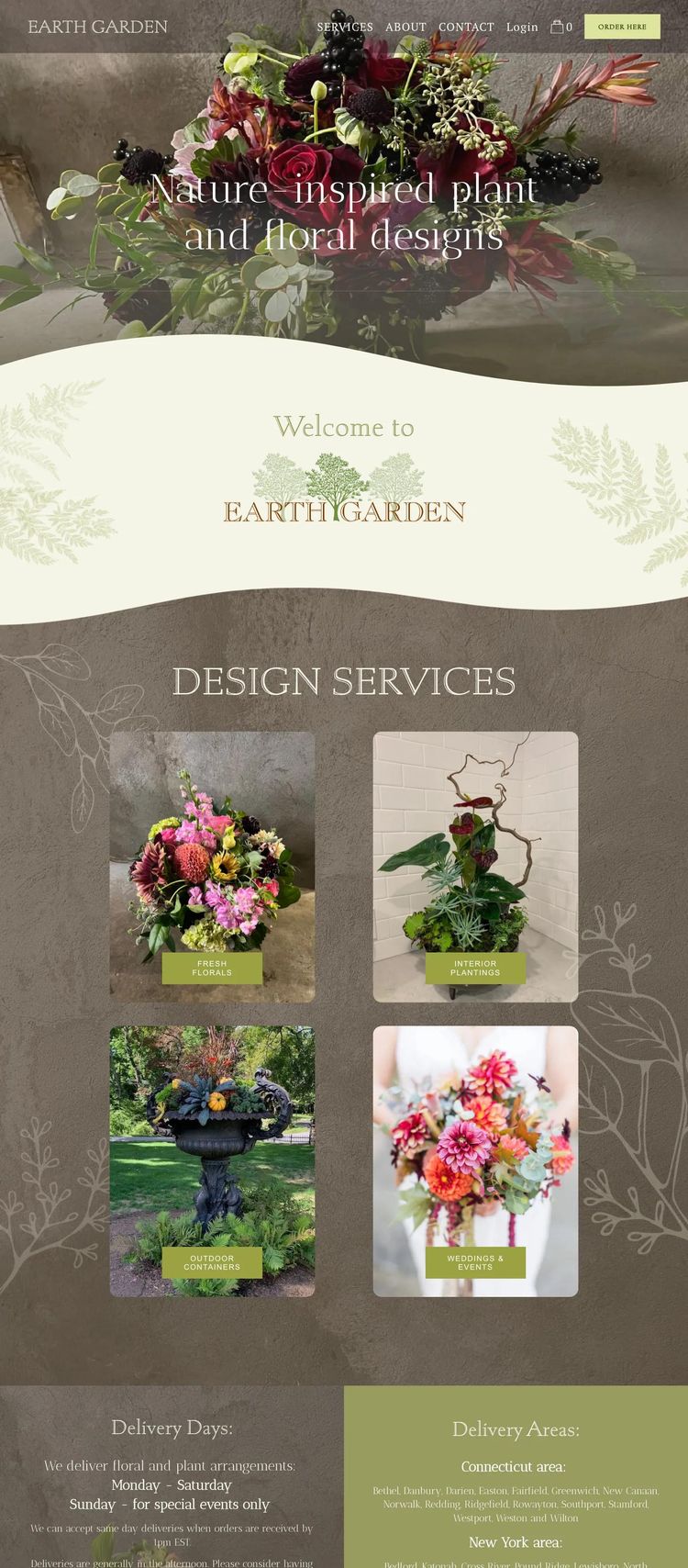 Screenshot 2 of Earth Garden Flowers (Example Squarespace Florist Website)