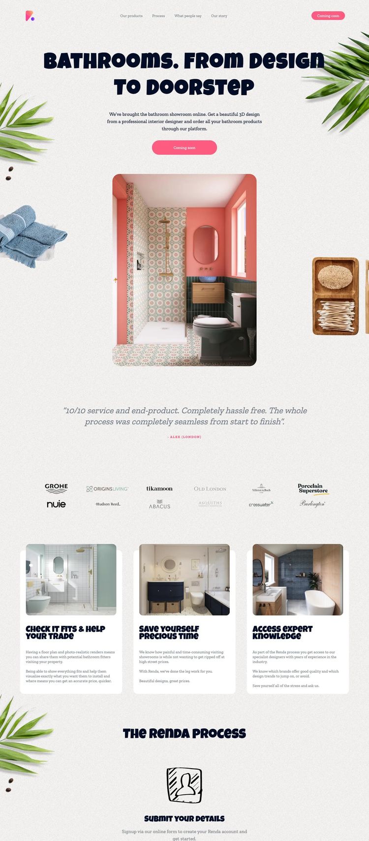 Screenshot 2 of Renda (Example Webflow Interior Designer Website)
