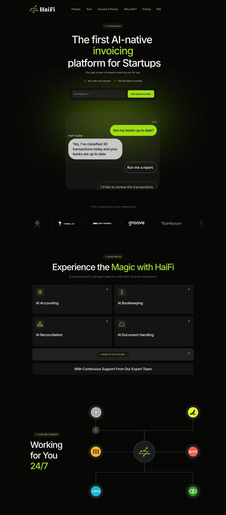 Screenshot 2 of HaiFi (Example Framer Accountant/Tax Services Website)