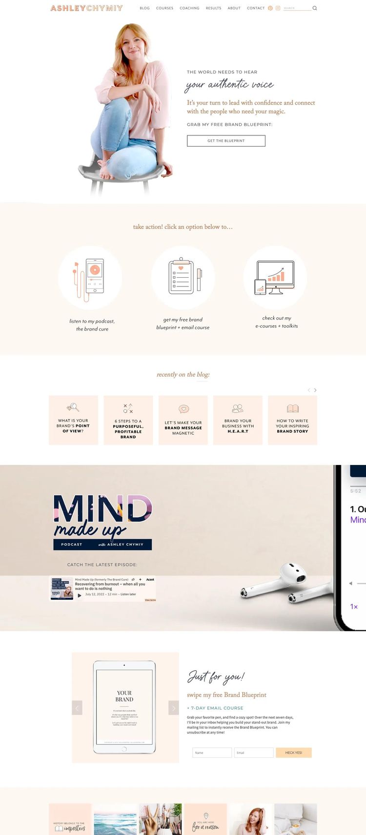 Screenshot 1 of Ashley Chymiy (Example Squarespace Ecommerce (General) Website)