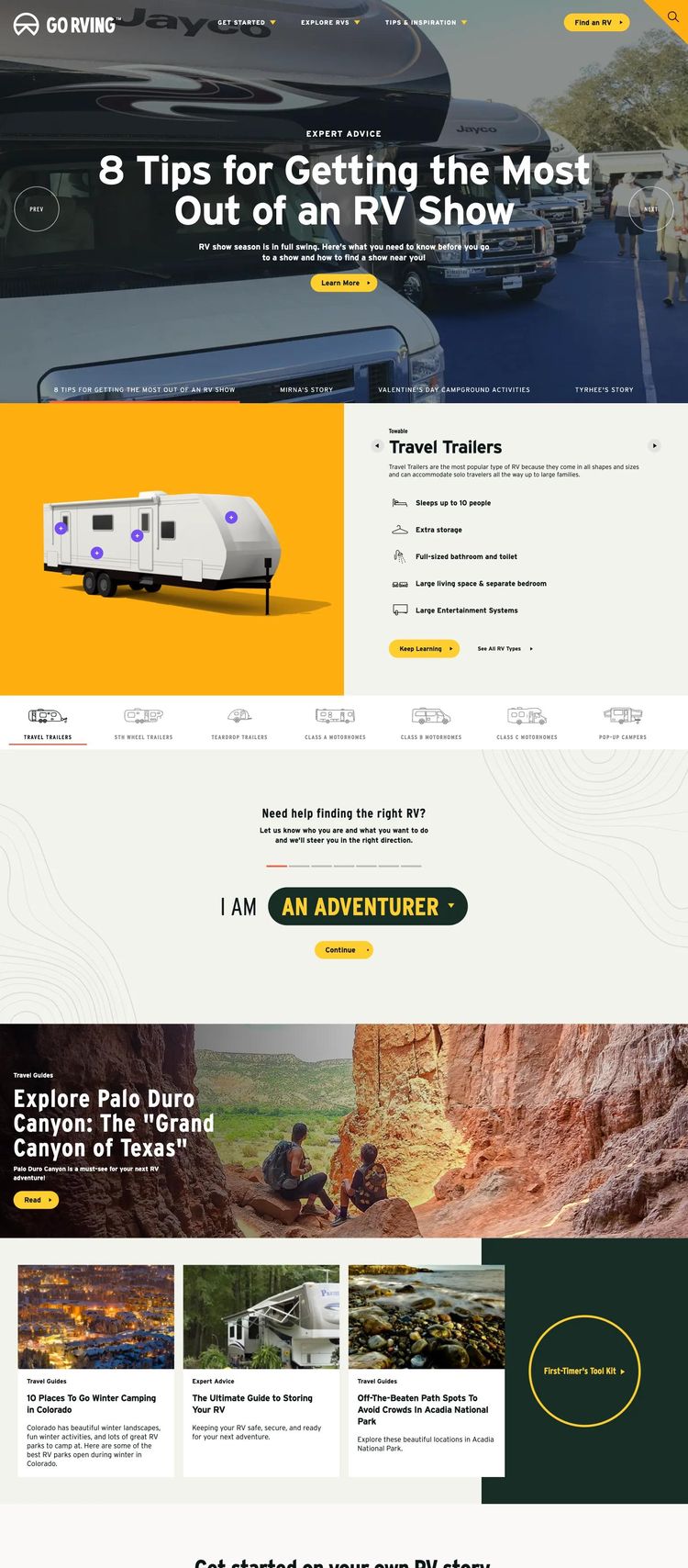 Screenshot 2 of Go RVing (Example Drupal Outdoor Recreation Website)