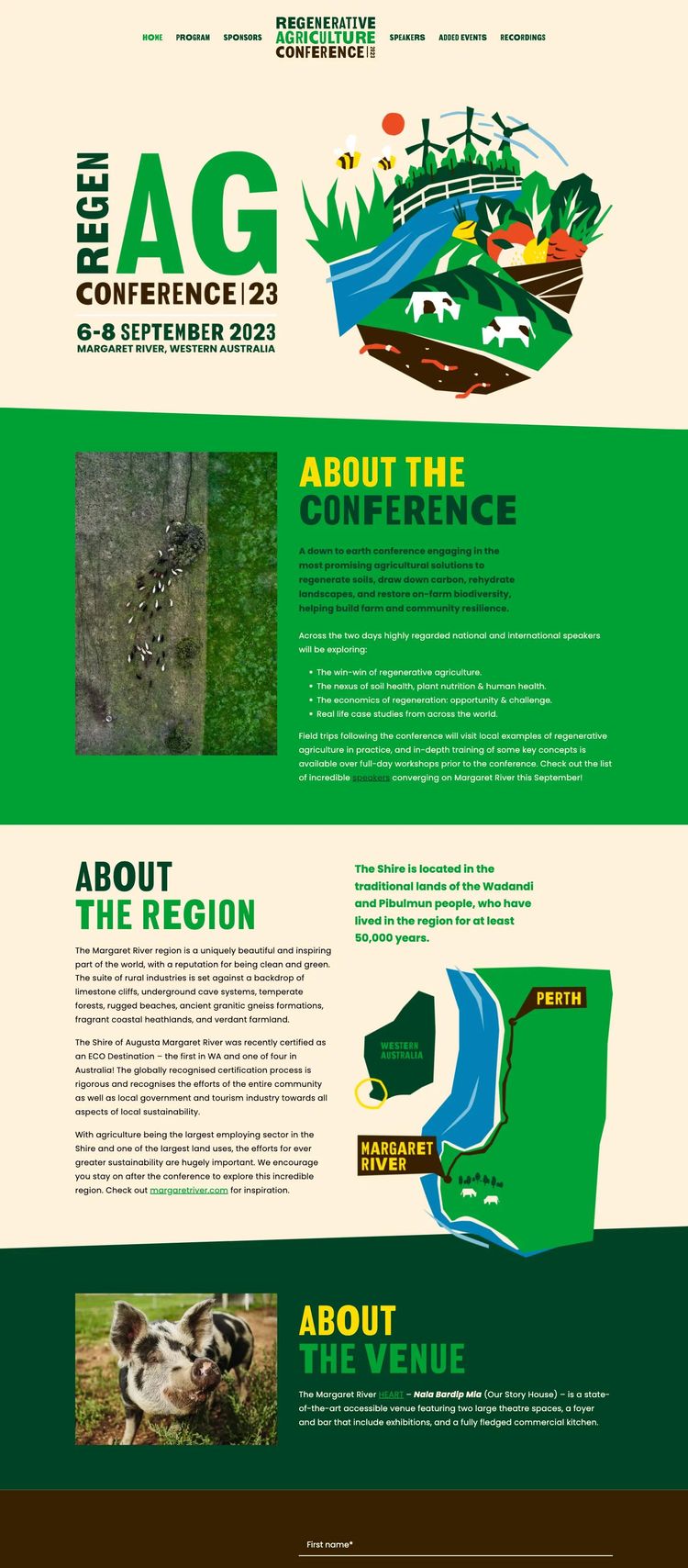 Screenshot 2 of Home Ground Conference (Example WordPress Agriculture Website)