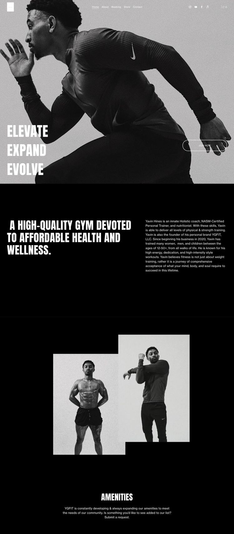 Screenshot 2 of YGFIT (Example Squarespace Fitness Website)
