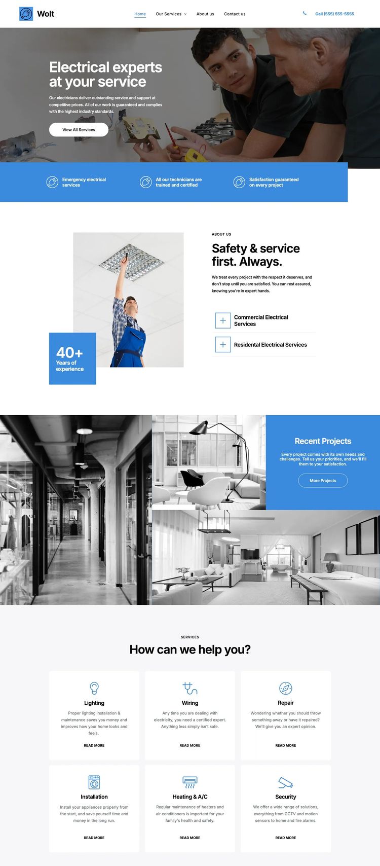 Screenshot 1 of Electrician Template