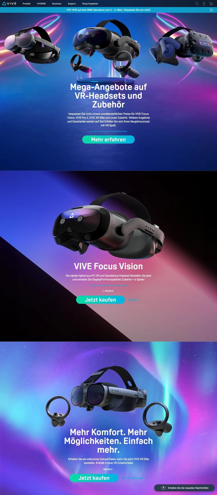 Screenshot 2 of VIVE (Example undefined Gaming and Interactive Website)