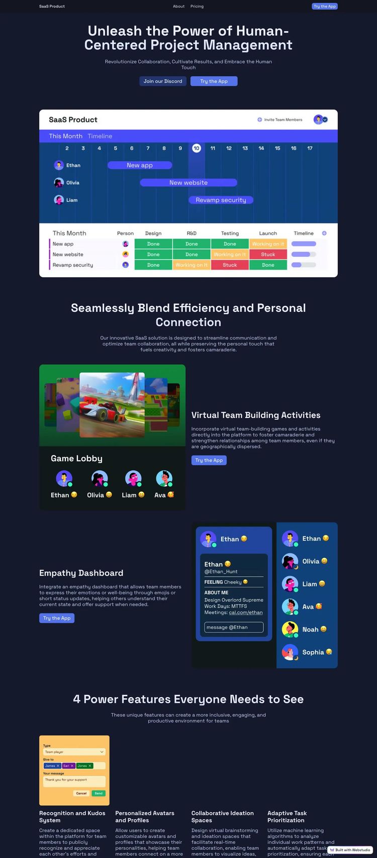 Screenshot 1 of SaaS Template