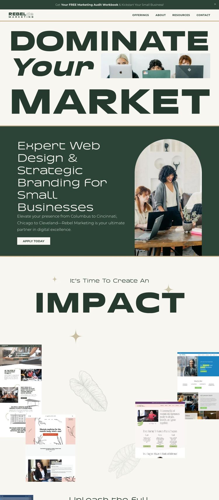 Screenshot 2 of Rebel Marketing (Example Squarespace Marketing Agency Website)