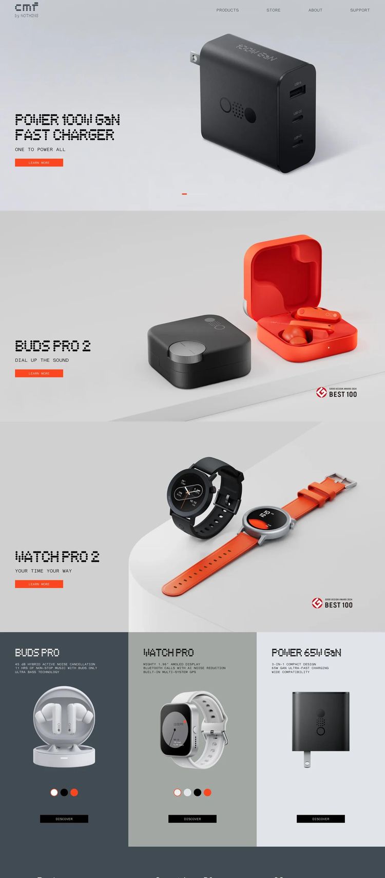 Screenshot 2 of CMF (Example Shopify Hardware and Technology Website)
