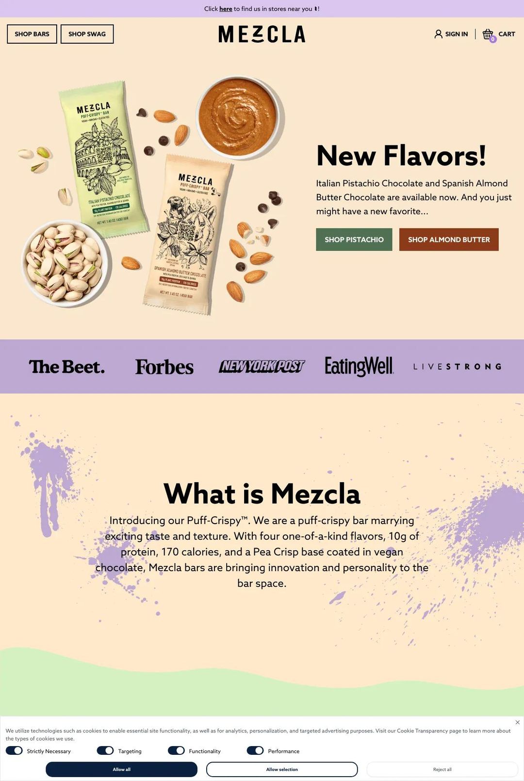 Screenshot 1 of Mezcla (Example Shopify Food and Beverage Website)
