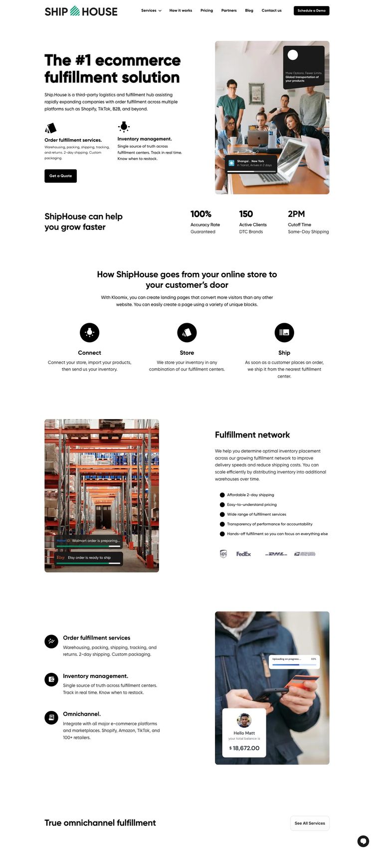 Screenshot 2 of Ship.House (Example Framer Logistics Website)