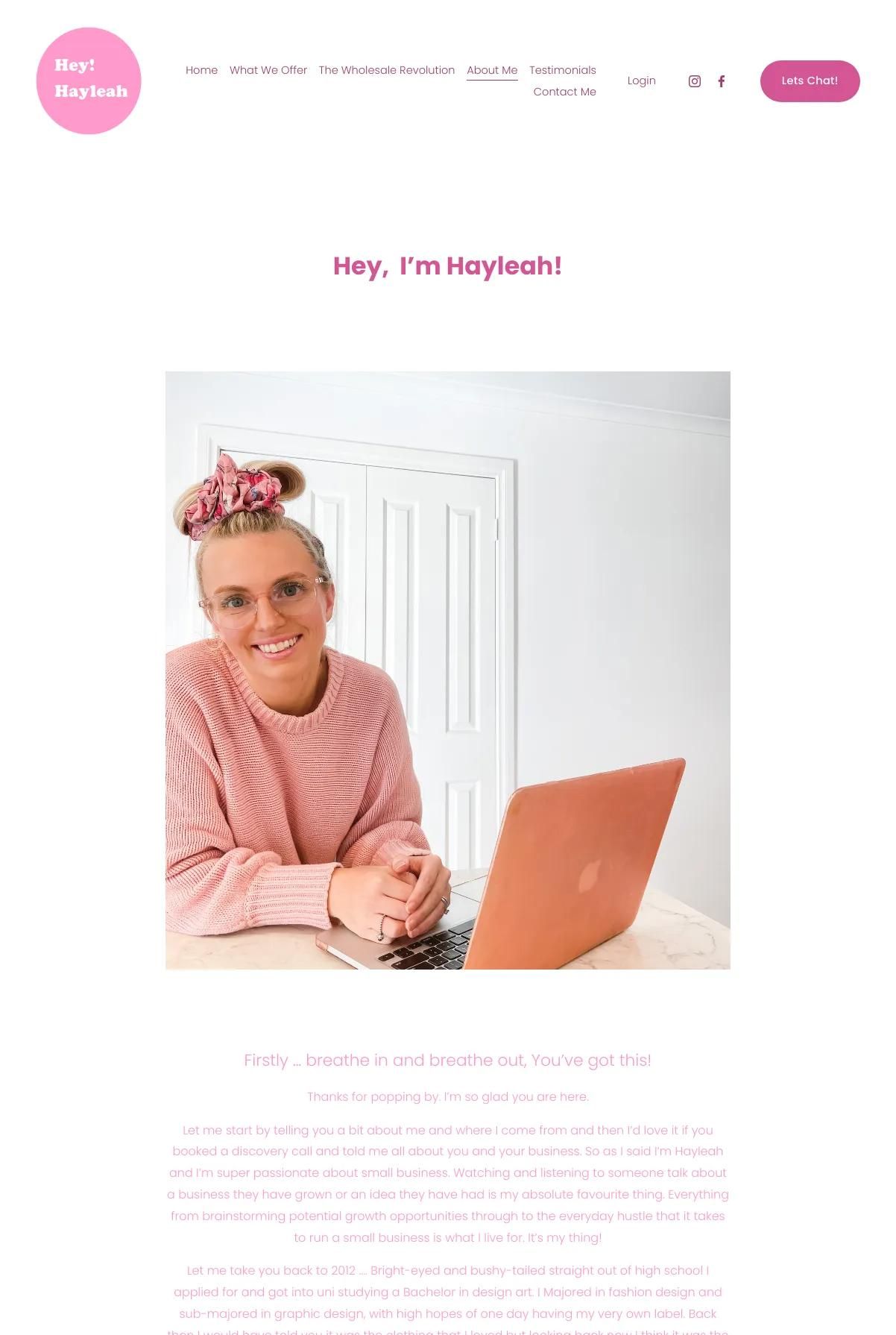 Screenshot 3 of Hey Hayleah (Example Squarespace Virtual Assistant Website)