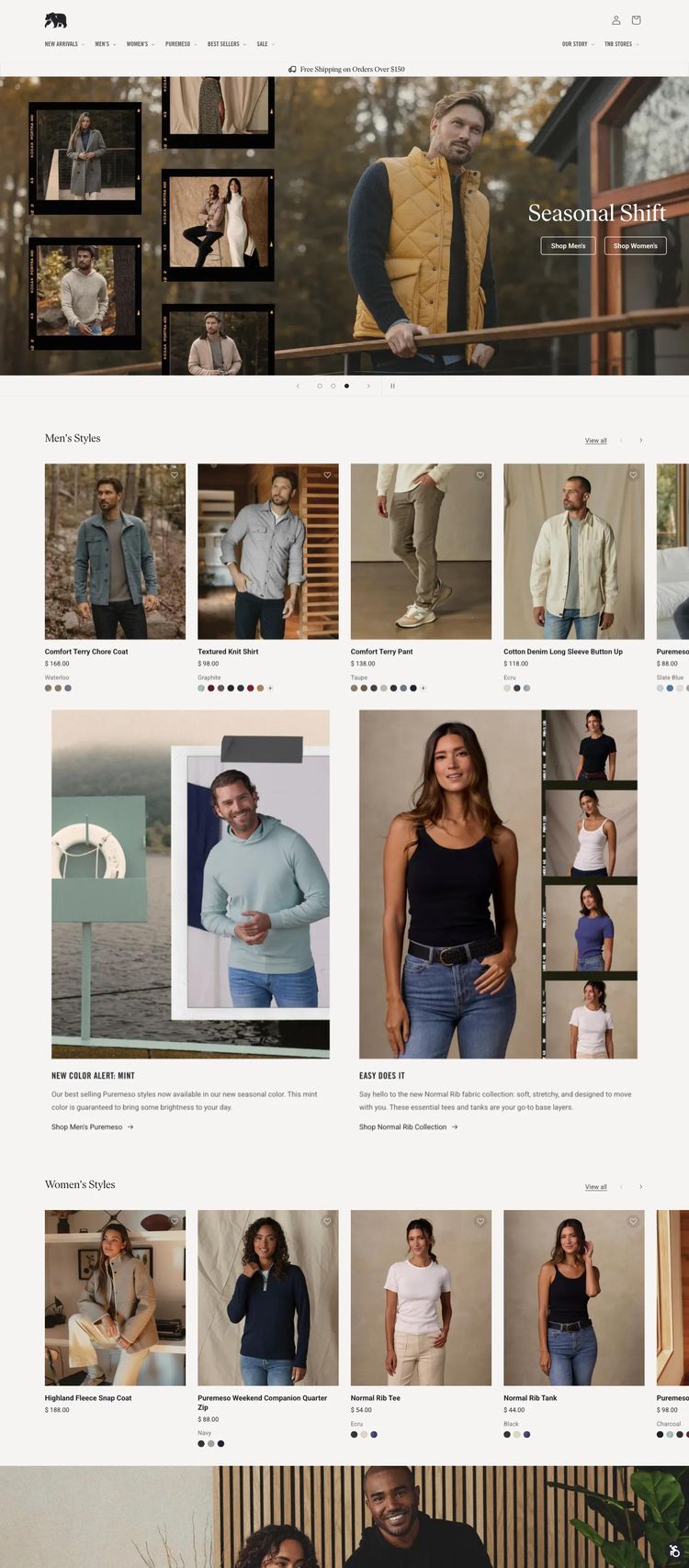 Screenshot 2 of The Normal Brand (Example Squarespace Clothing/Fashion Website)