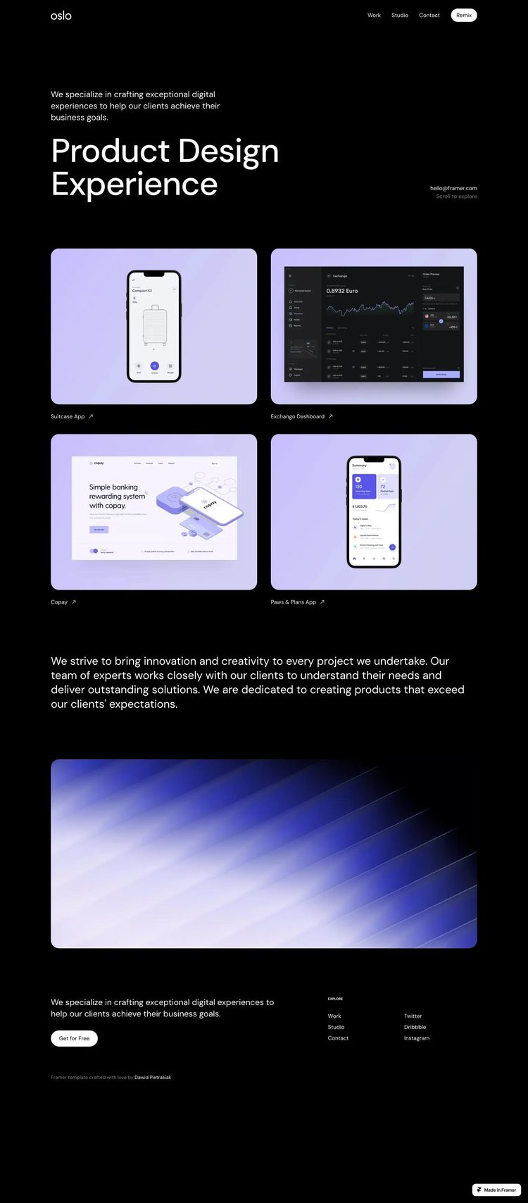 Screenshot 1 of Oslo  Template