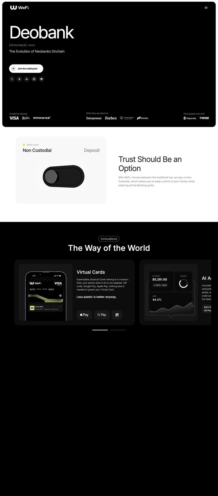 Screenshot 2 of WeFi (Example Webflow Cryptocurrency Website)