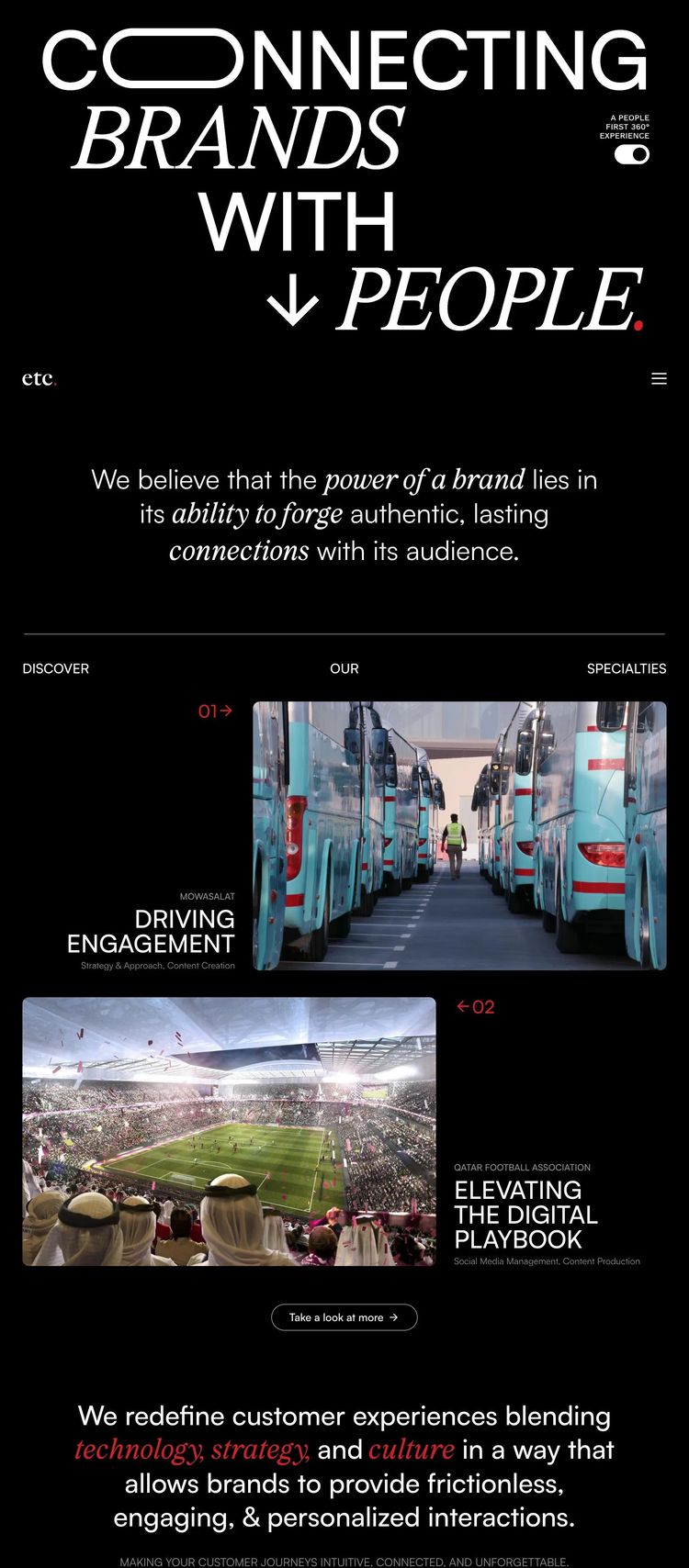 Screenshot 2 of Connecting Brands (Example Framer Marketing Agency Website)