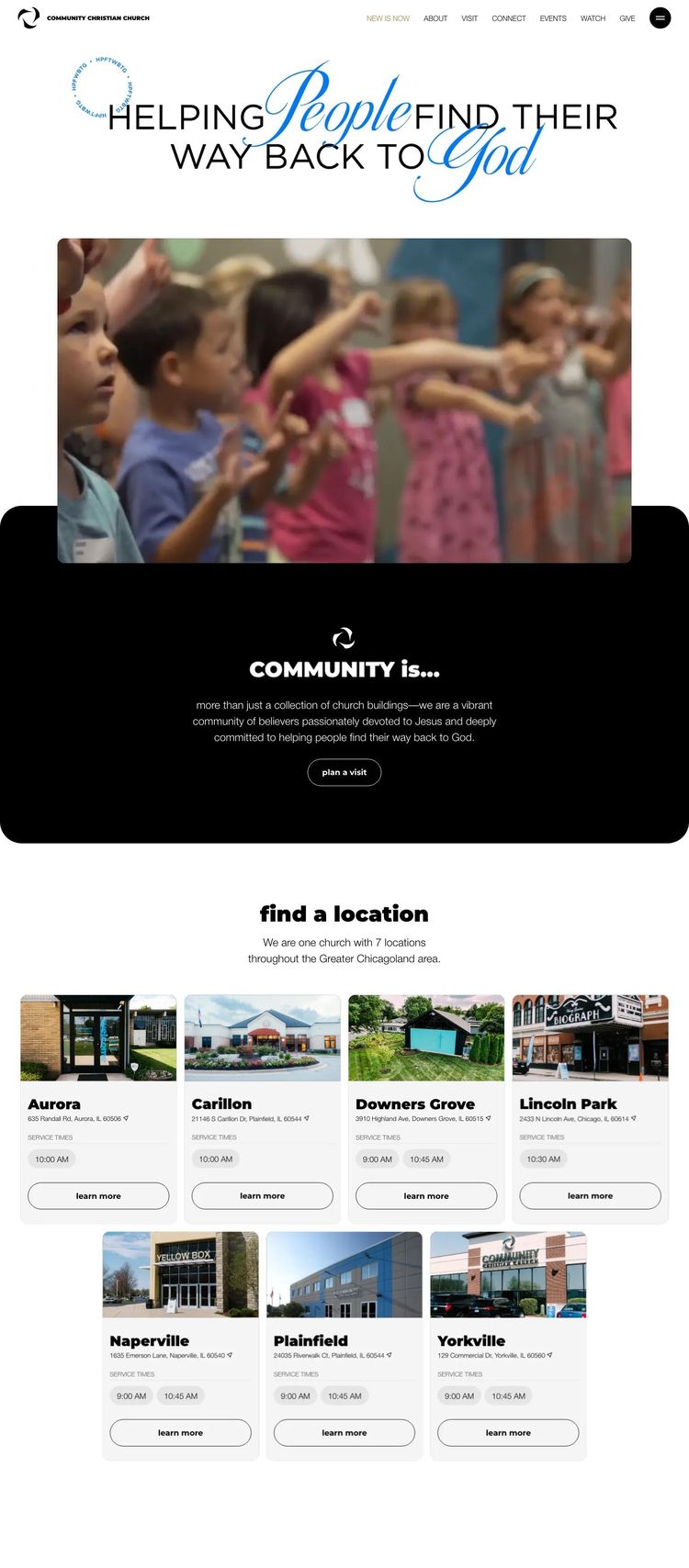 Screenshot 2 of Community Christian Church (Example Webflow Church/Religious Organization Website)