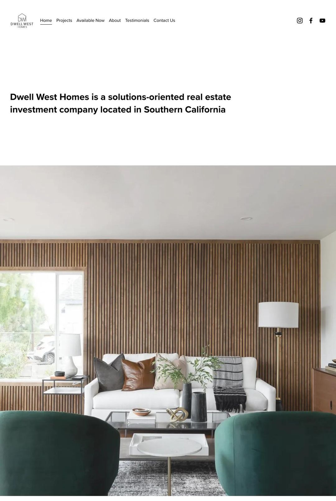 Screenshot 1 of Dwell West Homes (Example Squarespace Real Estate Website)