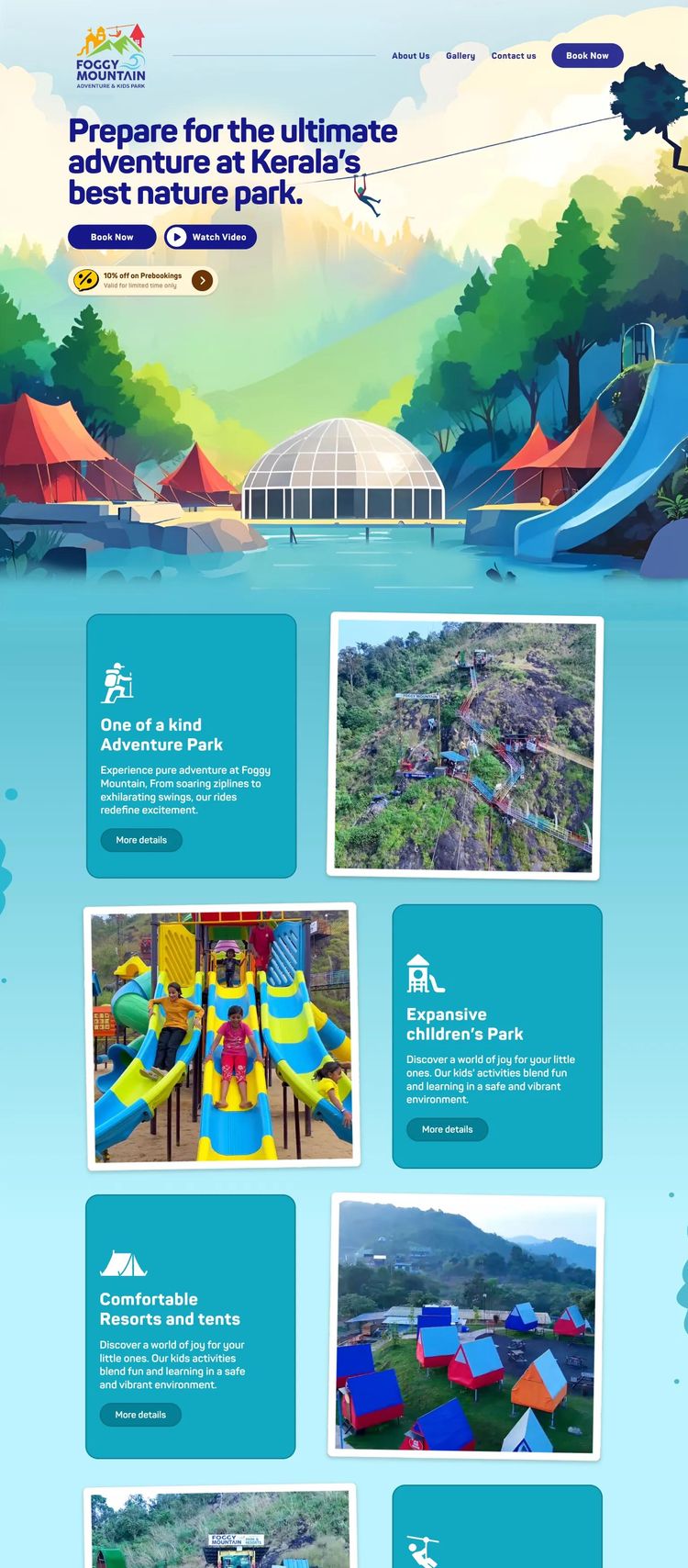 Screenshot 2 of Foggy Mountain (Example Framer Outdoor Recreation Website)