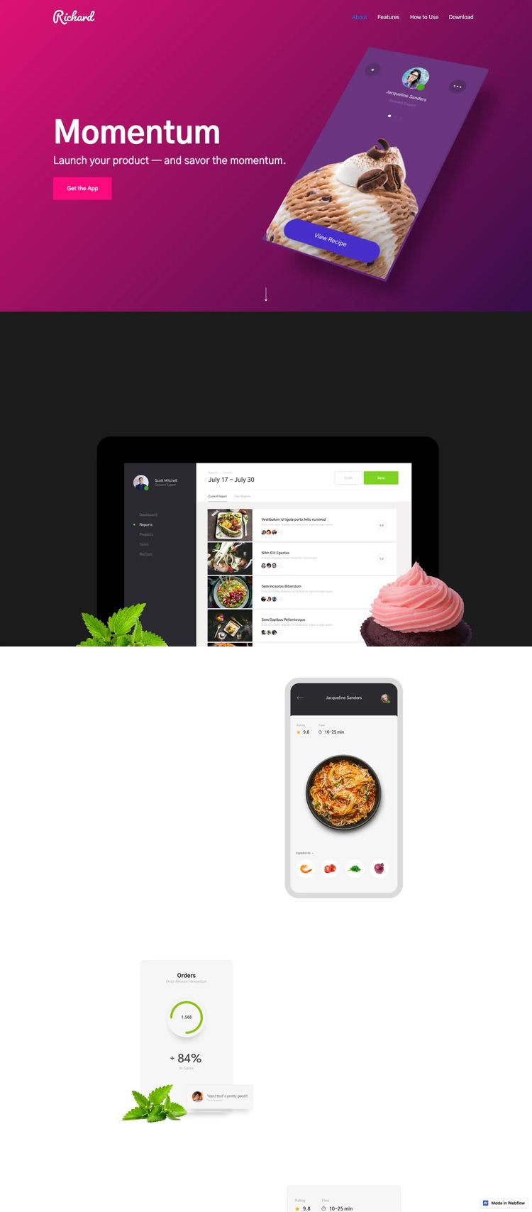 Screenshot 1 of Momentum Template