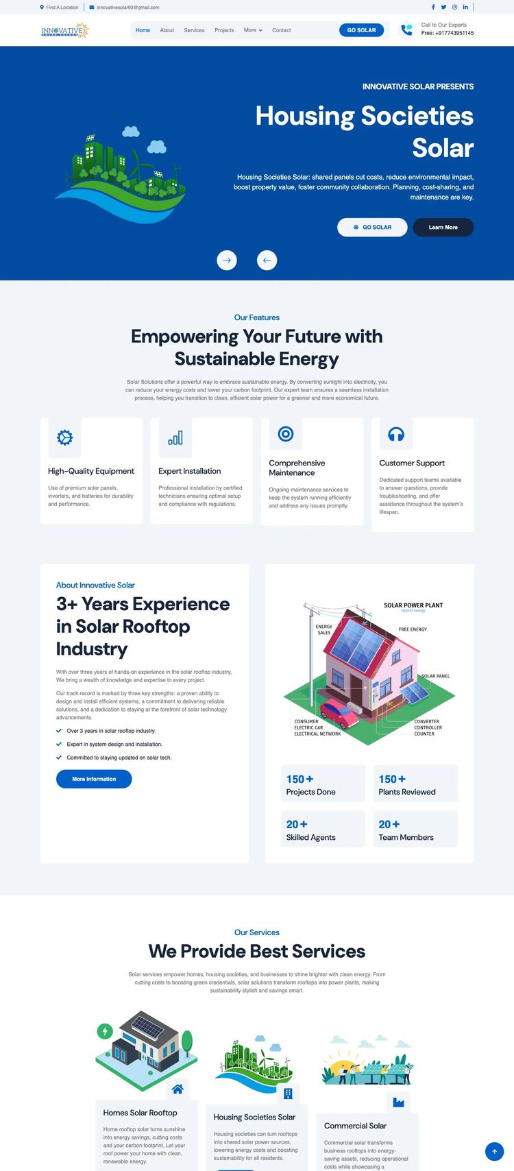 Screenshot 2 of Innovative Solar (Example undefined Solar Website)