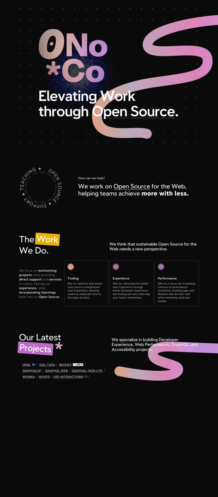 Screenshot 2 of Oh No Co (Example Astro Software Development Website)