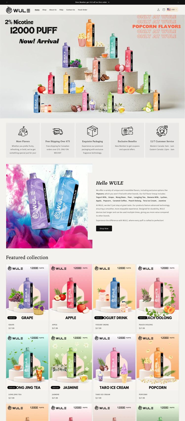 Screenshot 2 of WULE (Example Shopify Wholesale Website)
