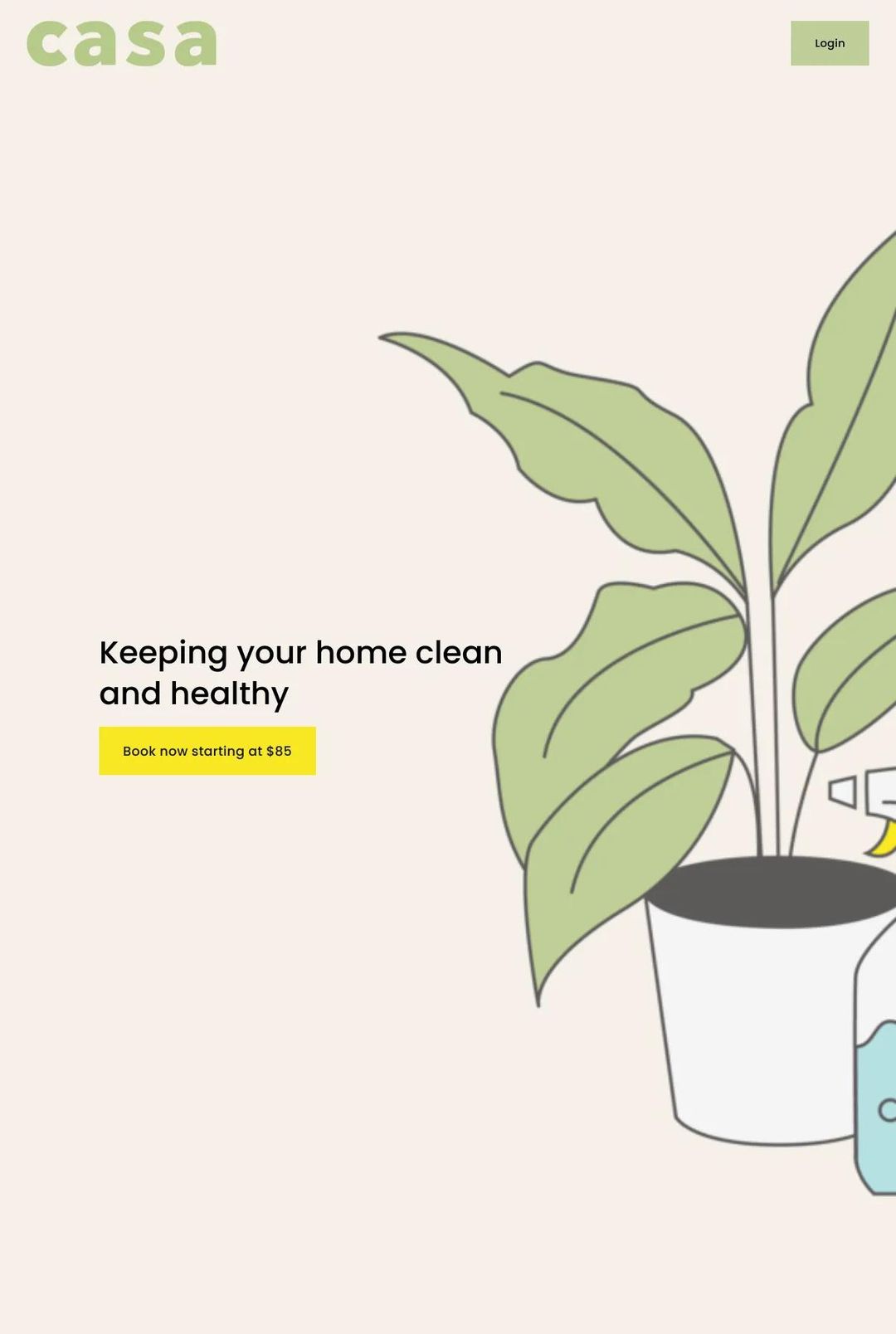 Screenshot 1 of Green Cleaning Service (Example Squarespace Cleaning Services Website)