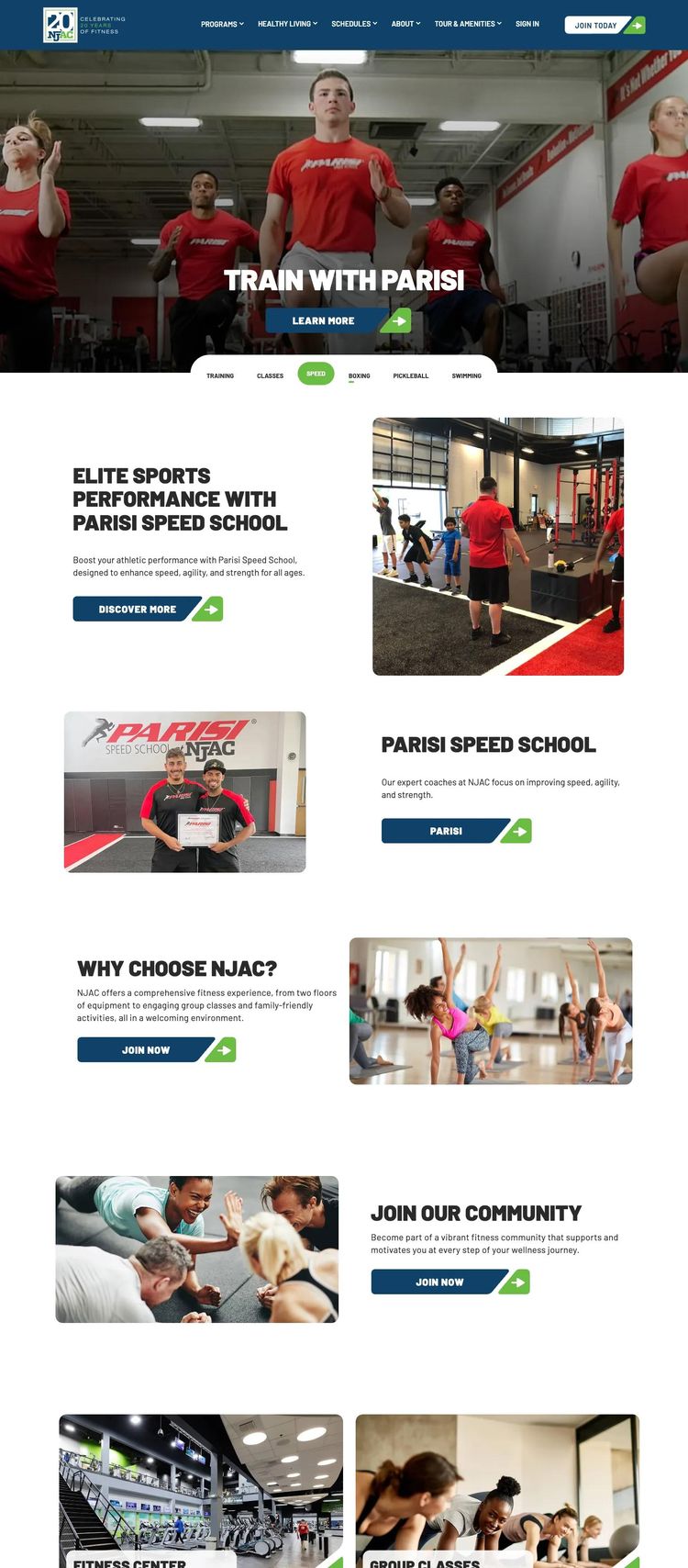 Screenshot 2 of NJAC (Example WordPress Fitness Website)