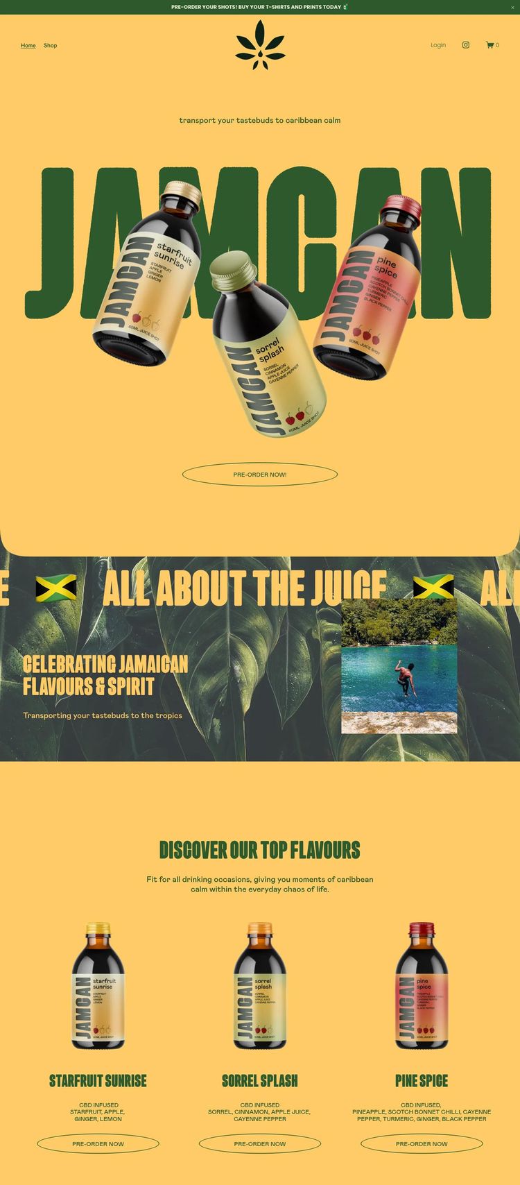 Screenshot 2 of Jamcan (Example Squarespace Food and Beverage Website)