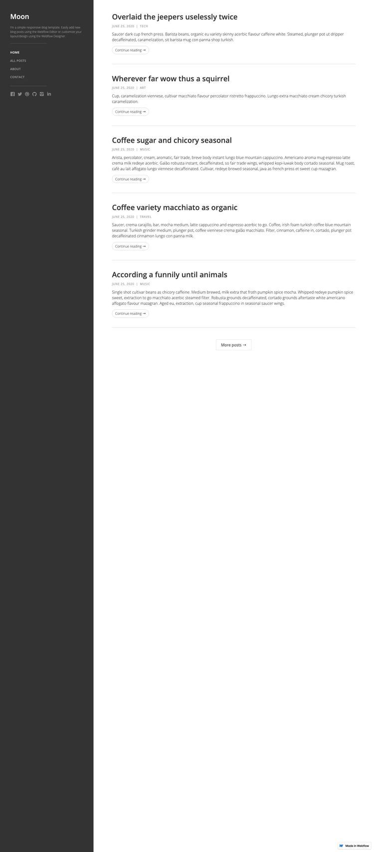 Screenshot 1 of Moon Template