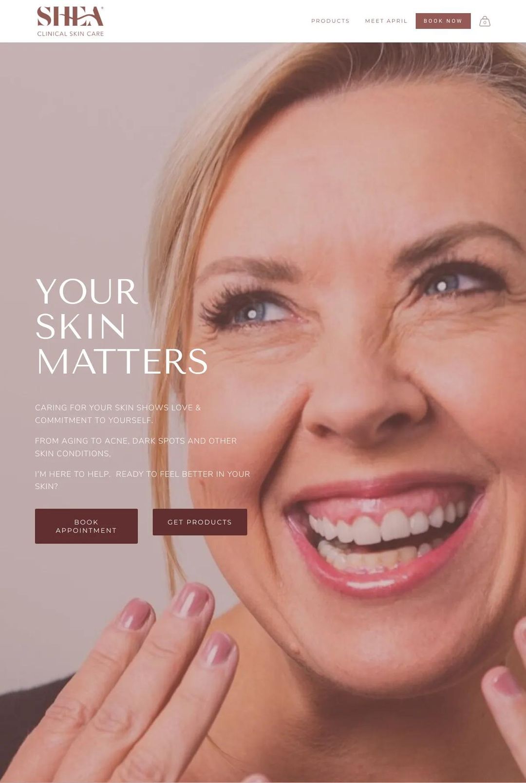 Screenshot 1 of Your Skin Matters (Example Squarespace Esthetician Website)