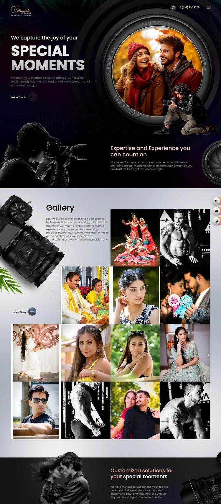 Screenshot 2 of Shreyash Singh Photography (Example Next.js Photography Website)