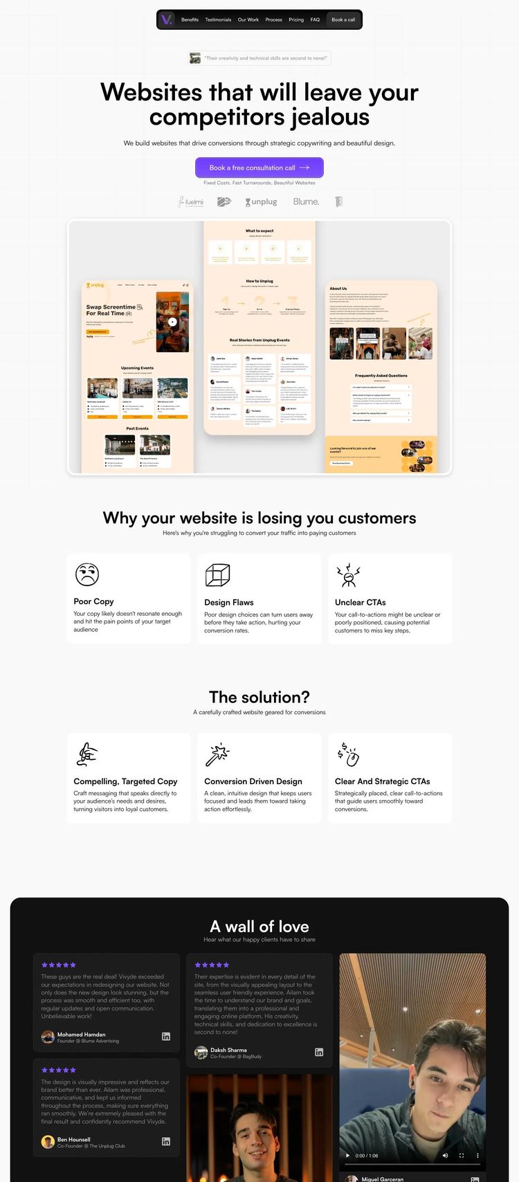 Screenshot 2 of Vivyde (Example Framer Marketing Agency Website)