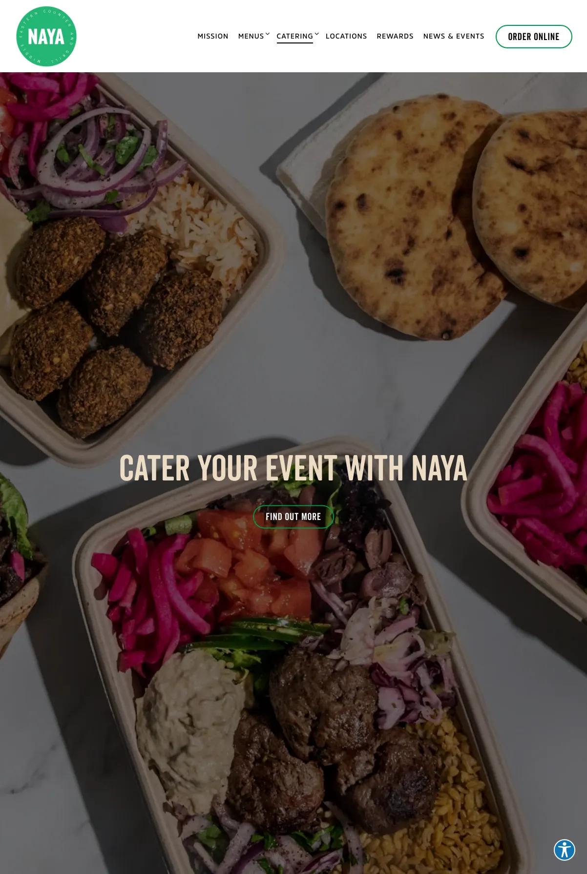 Screenshot 3 of NAYA (Example Squarespace Restaurant Website)