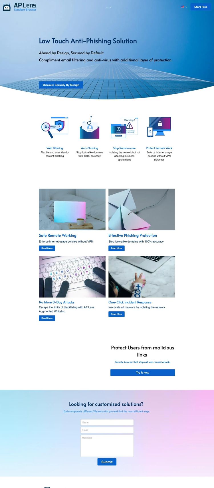 Screenshot 1 of AP Lens (Example Strikingly Ecommerce (General) Website)