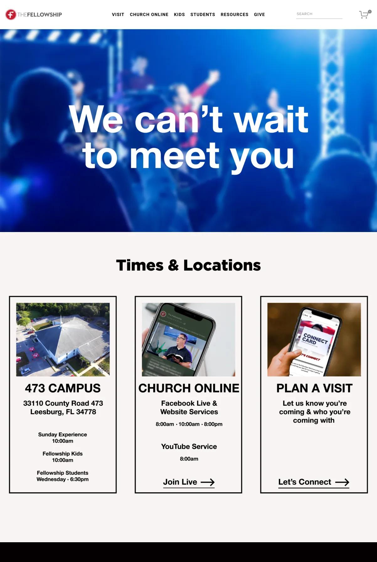 Screenshot 2 of The Fellowship Church (Example Squarespace Church Website)