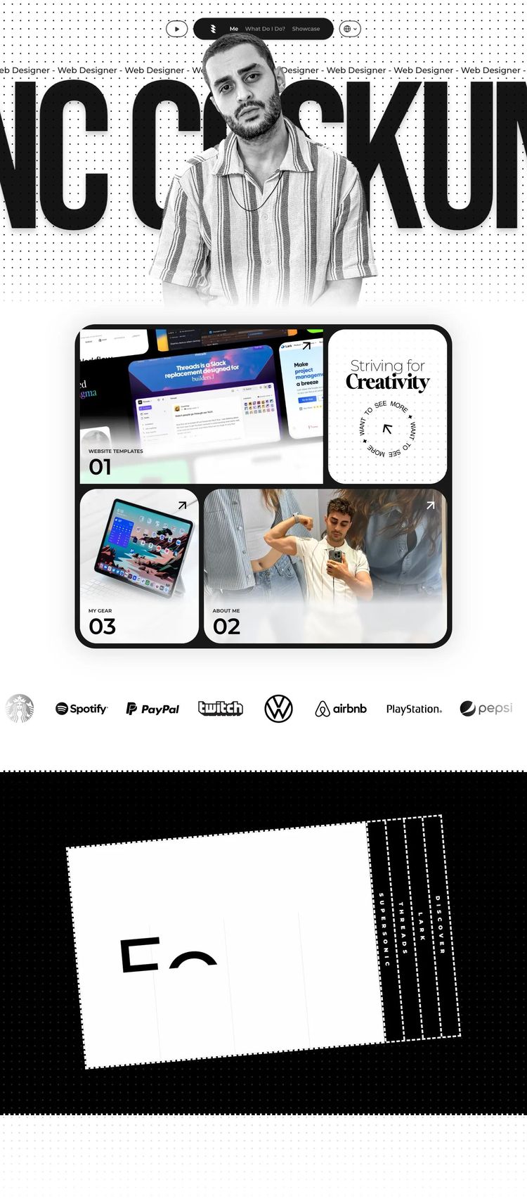 Screenshot 2 of Erdinc Coskun (Example Framer Design Agency/Studio Website)