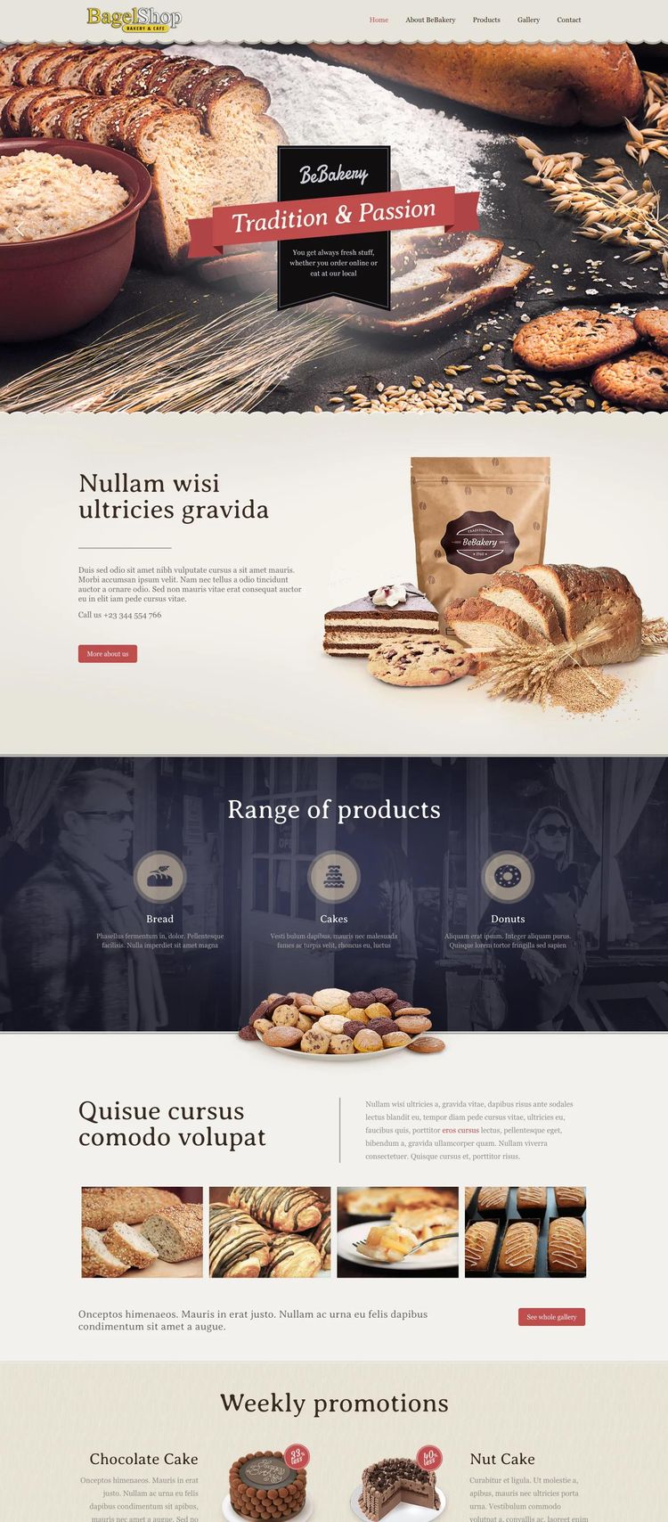 Screenshot 2 of BeBakery (Example WordPress Bakery Website)