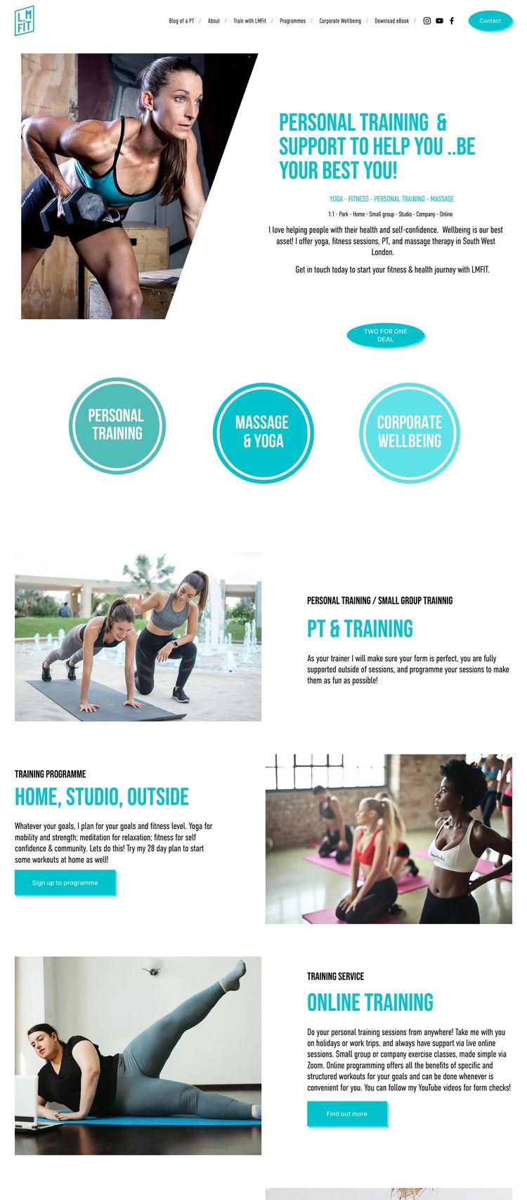 Screenshot 2 of LMFit (Example Squarespace Fitness Website)