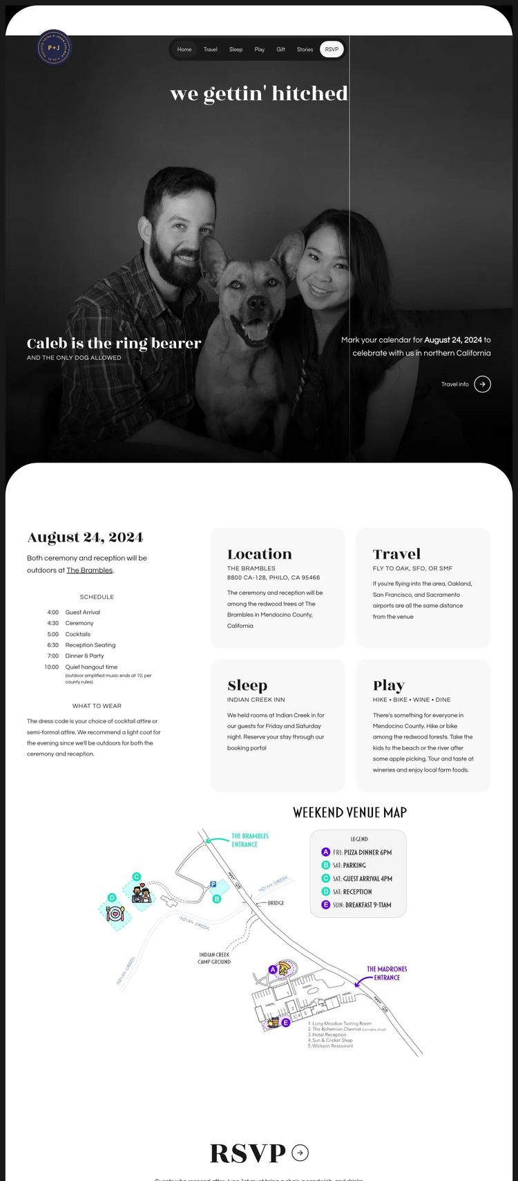 Screenshot 2 of RSVP (Example Webflow Wedding Website)