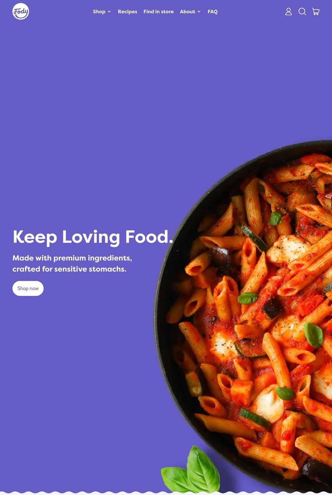 Screenshot 1 of Fody Foods (Example Shopify Food and Beverage Website)
