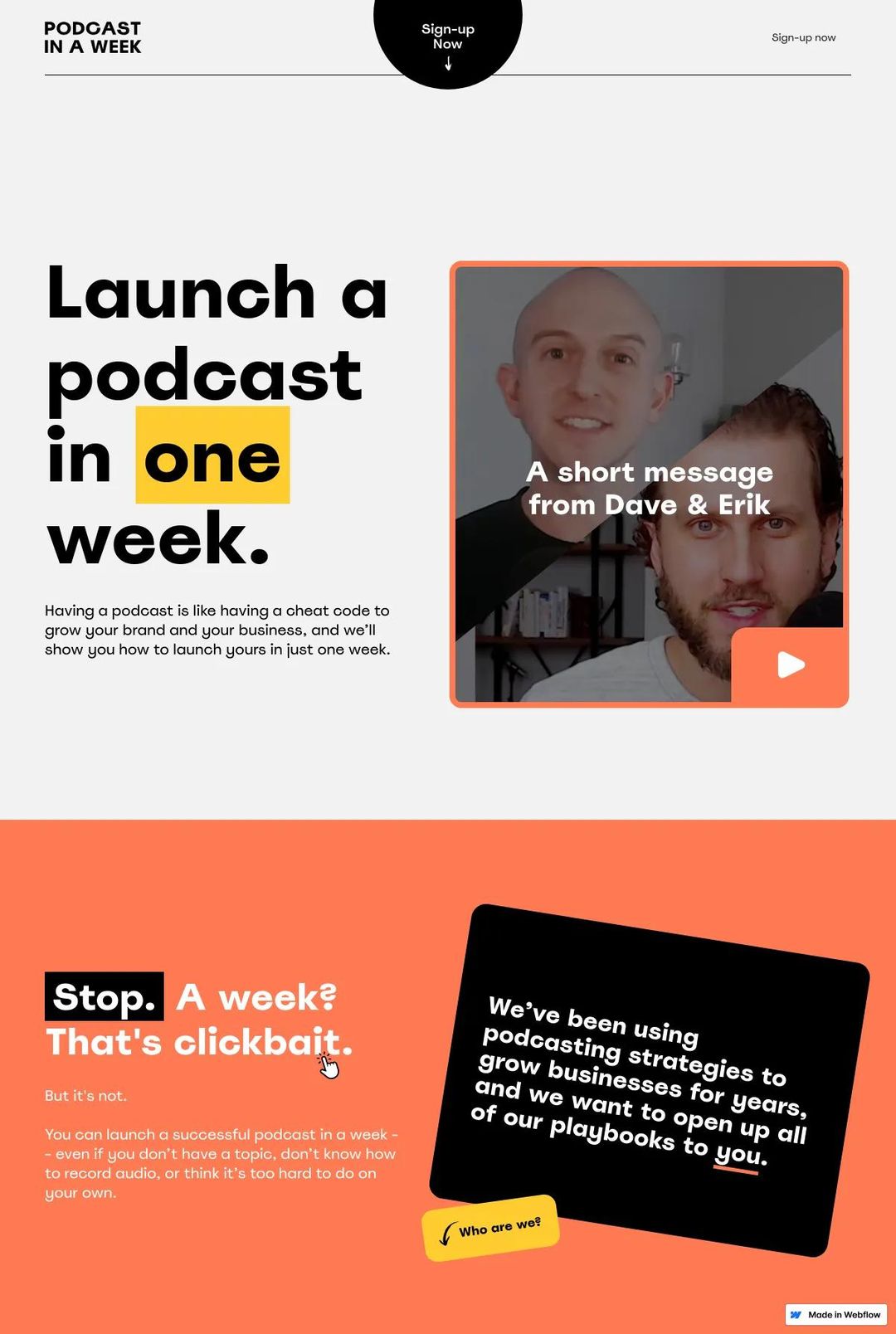 Screenshot 1 of Podcast In A Week (Example Podia Website)